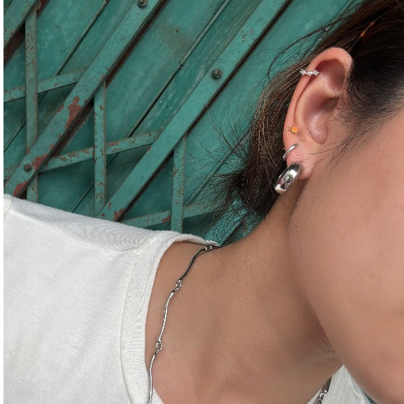 gemin. | #gmnhuggiedough (silver) earrings (สีเงิน)