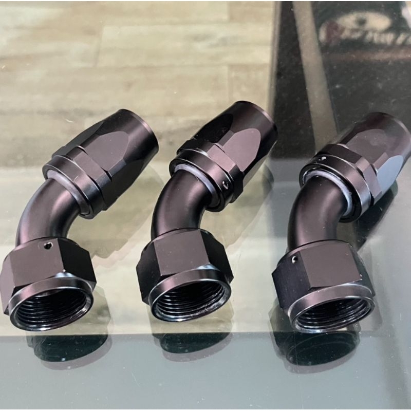 หัวฟิตติ่ง AN16 45 องศาสำหรับหม้อนำที่ใช้สายถัก AN16