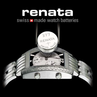 𝗥𝗘𝗡𝗔𝗧𝗔 377 / SR626SW ถ่านรีนาต้าจากสวิส by Swatch Group ถ่านนาฬิกา 0% mecury Watches Battery 1.55V