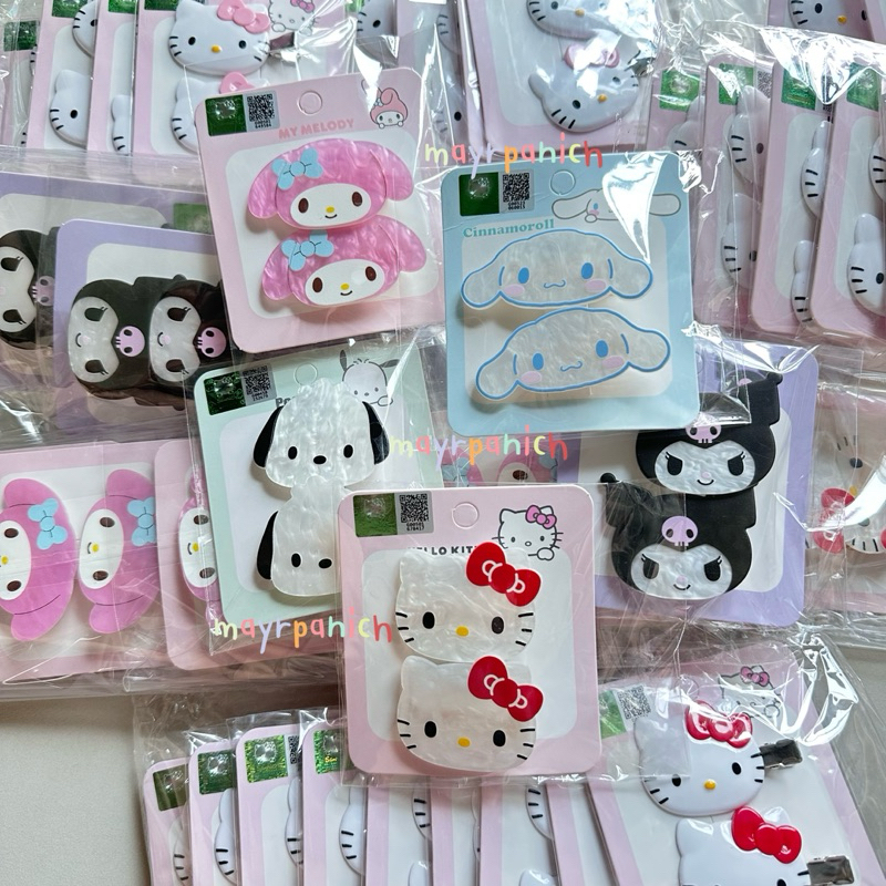 (พร้อมส่ง/ของแท้ ) กิ๊บซานริโอ้งานฮ่องกง กิ้บติดผมซานริโอ้ กิ้บคิตตี้ชมพู