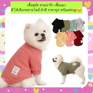 PP-683 เสื้อกันหนาวสำหรับสุนัขและแมว มีหลายสีให้เลือก เนื้อผ้าคุณภาพดี ใส่สบาย พร้อมส่ง
