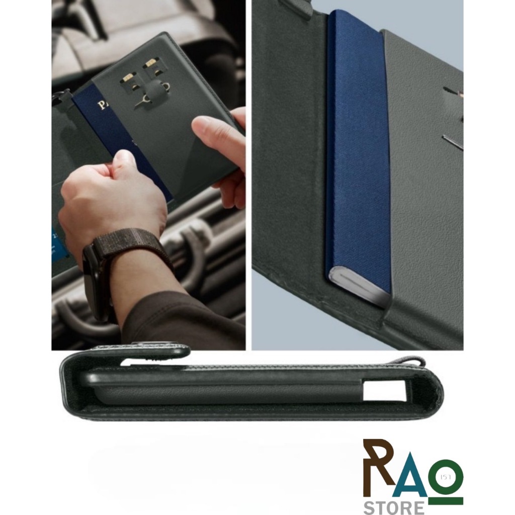 RAO Store กระเป๋าเคสใส่พาสปอร์ต  มีช่องใส่บัตร4ช่อง ช่องใส่Sim2ช่อง ที่จิ้มSim ช่องสอดเก็บตั๋ว ขนาดเล็กกะทัดรัด