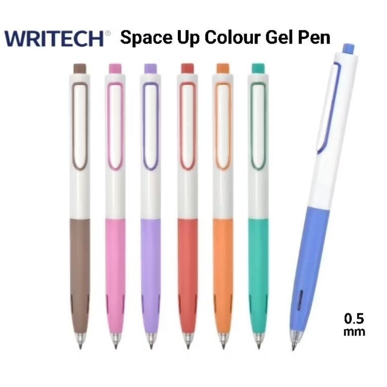 Writech ปากกาเจลสี รุ่น Space Up #W-0154M ขนาด 0.5 มม. ด้ามทรงสามเหลี่ยม เสียงกดเงียบ (ราคาต่อ 1 ด้าม)