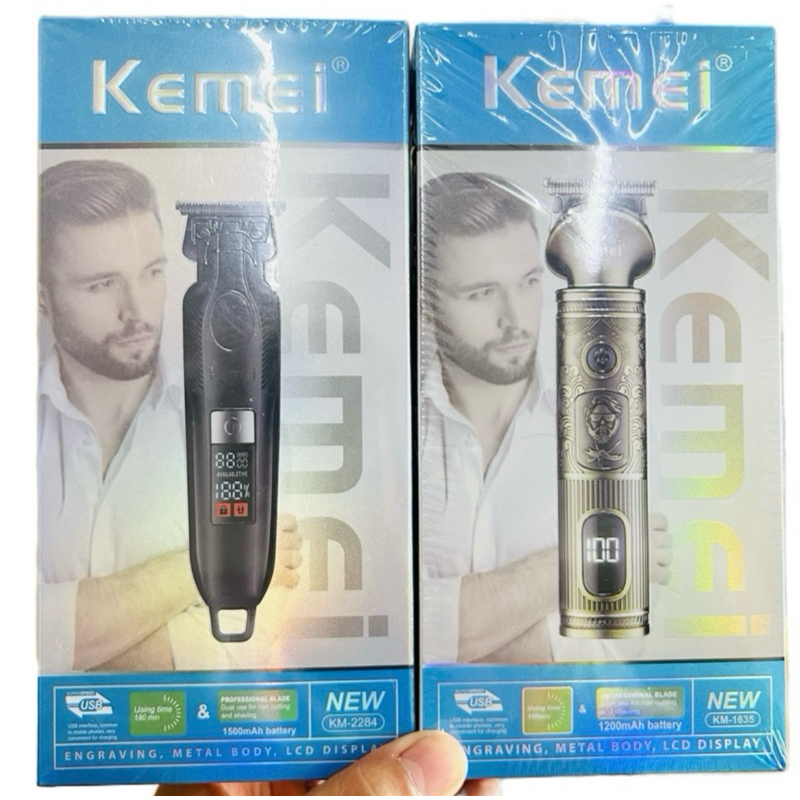 ปัตตาเลี่ยน KM-2284 KM-1635 ปัตตาเลี่ยนไร้สาย หน้าจอ LED บอกสถานะแบต