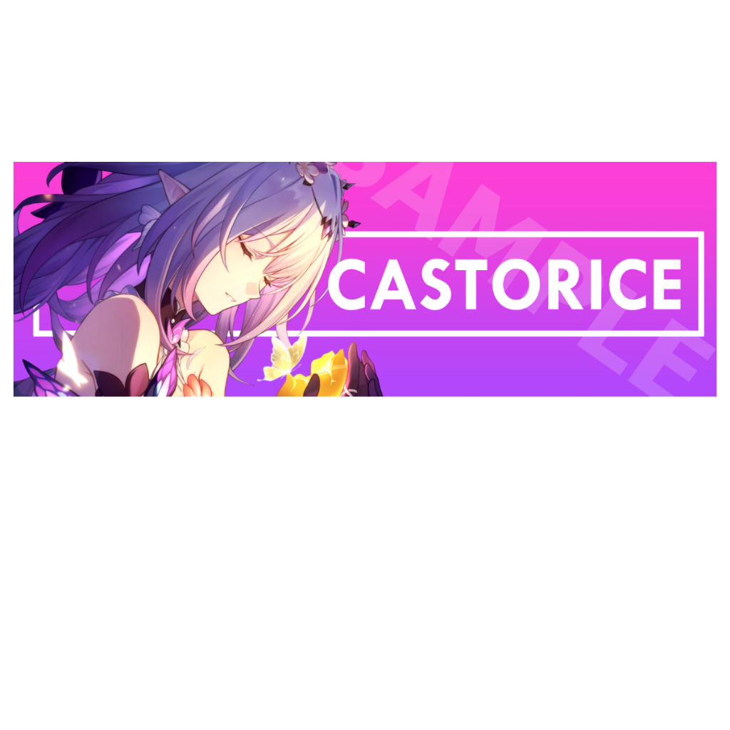 Castorice Slap สติ๊กเกอร์ 2 แผ่น honkai star rail Castorice Slap