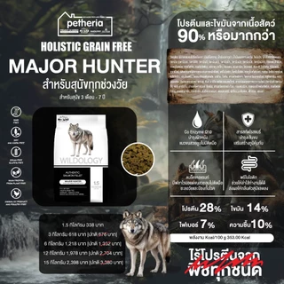 [ถูกสุด+ส่งฟรี] เพ็ทเทอเรีย Petheria อาหารสุนัขอายุ 3 เดือนขึ้นไป 1.5KG ดูแลขนและผิวหนัง บำรุงข้อต่อ