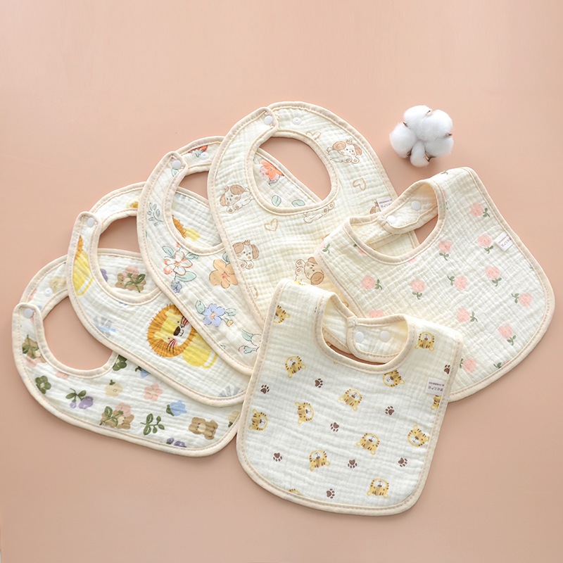 BrananaPlus  ผ้ากันเปื้อน ผ้าซับน้ำลายสำหรับเด็ก ผ้าฝ้ายทอ 6ชั้น กันน้ำ TINYU6