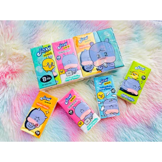 Jaxx แจ็กซ์ NINIZ กระดาษทิชชู่แบบพกพา ยกแพ็ค 8 ห่อ ทิชชู่พกพา ทิชชู่ห้องน้ำ ทิชชู่แห้ง