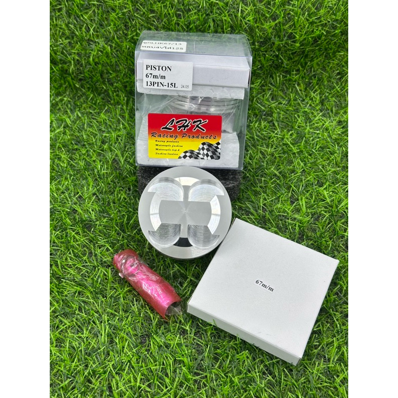 ลูกสูบ67/4วาล์วสลัก13มิลลูกสูบยี่ห้อLHKพร้อมปาดหลบวาล์ว4วาล์ว