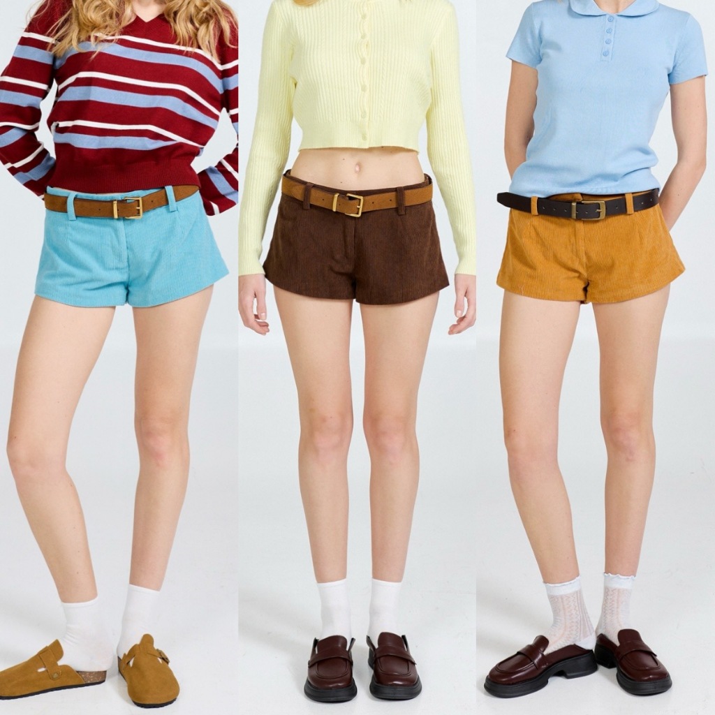 MICRO SHORT | STAYSLAY.BKK (กางเกงขาสั้นผ้าลูกฟูกเอวต่ำ)