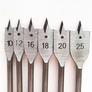 ชุดดอกสว่าน ใบพาย 6 ชิ้น ขนาด 10-25 mm ดอกสวมเร็วแกนหกเหลี่ยม เจาะไม้ พลาสติก WOOD FLAT DRILL SETS