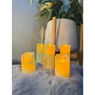 เทียนตกแต่งมินิมอล ใช้ถ่านกระดุม รูปทรงสวย ใช้ถ่าน เปิดไฟได้ สว่างนุ่มนวล พร้อมแบตเตอรี่ โคมไฟเทียน เทียนมินิมอล