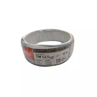 Big Home : สายไฟทองแดง GOAL THW 1x2.5 ตร.มม. 30 เมตร (ม้วน) สำหรับงานเดินสายไฟอาคาร ได้มาตรฐาน