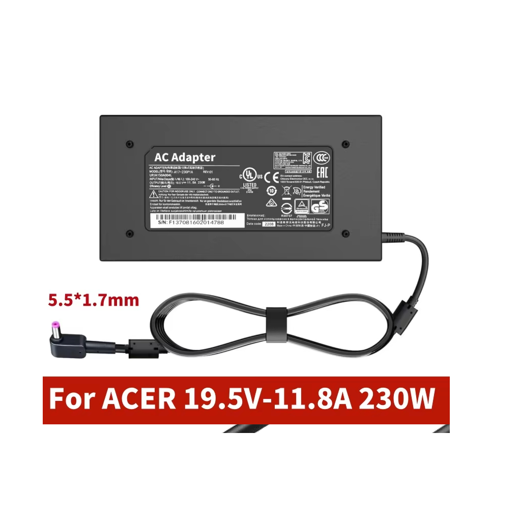 ส่งทันที สายชาร์จโน๊ตบุ๊ค Acer Adapter 230w 19.5v 11.8a หัว 5.5*1.7mm Adapter No