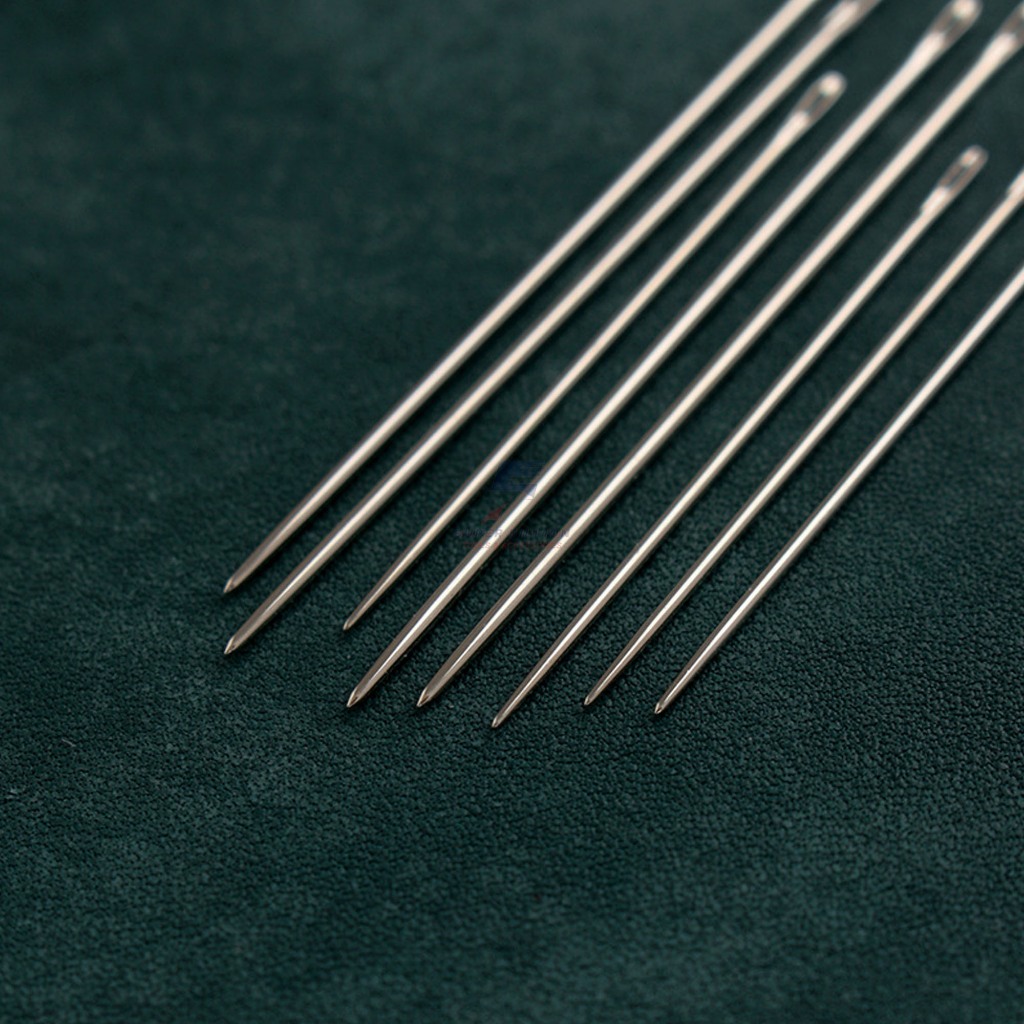 เข็มเย็บหนัง แบบหัวกลม เข็มหนาสม่ำเสมอ เย็บง่าย เย็บลื่น [ราคาเข็ม1 เล่ม]