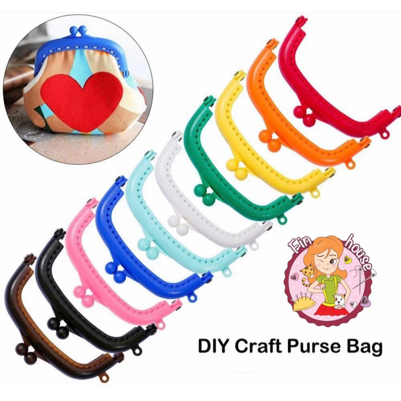 🧸ปากกระเป๋าปิ๊กแป๊กพลาสติก ปิ๊กแป๊ก สีสัน 8.5ซม. เนื้อพลาสติกอย่างดี 🧵🪡