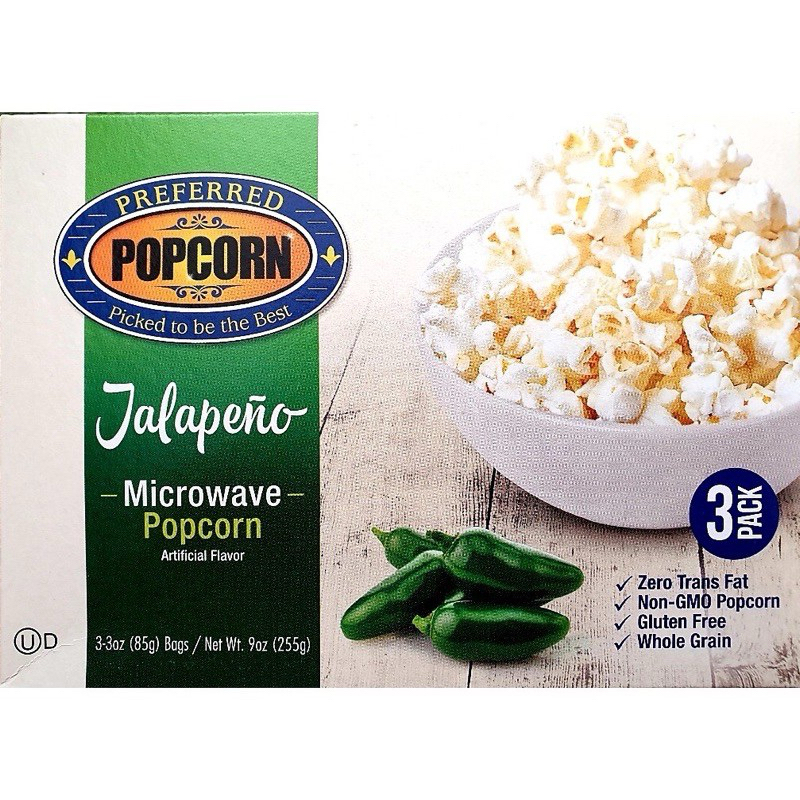 ct Popcorn microwave cheese / jalapeno 3 pack 255g.  ป๊อบคอร์นไมดครเวฟ รสชีส/ จาลาปิโน่จากUsA🇺🇸