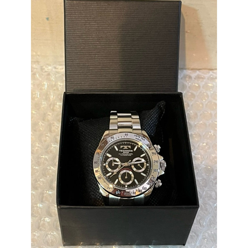 นาฬิกาข้อมือ Chronograph ยี่ห้อ TECHNOS มือสองญี่ปุ่น (สภาพ 98%) คัดพิเศษ ของแท้จากญี่ปุ่น 100%
