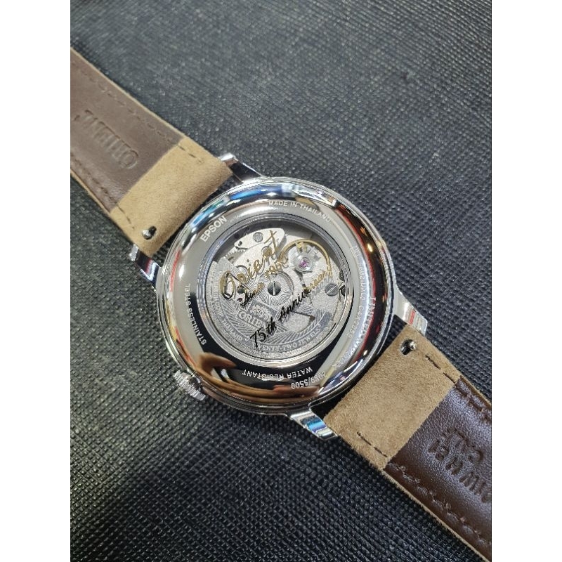 นาฬิกาข้อมือผู้ชาย Orient 75th Anniversary ORIENT Bambino Classic Sun & Moon Limited Edition