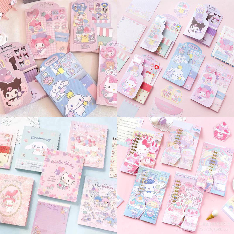 พร้อมส่ง มีหลายแบบ 🎀 เซ็ท กระดาษ ซานริโอ Sanrio จดหมาย การ์ด 💌 กระดาษ Kitty Mymelody Kuromi Cinnamon roll