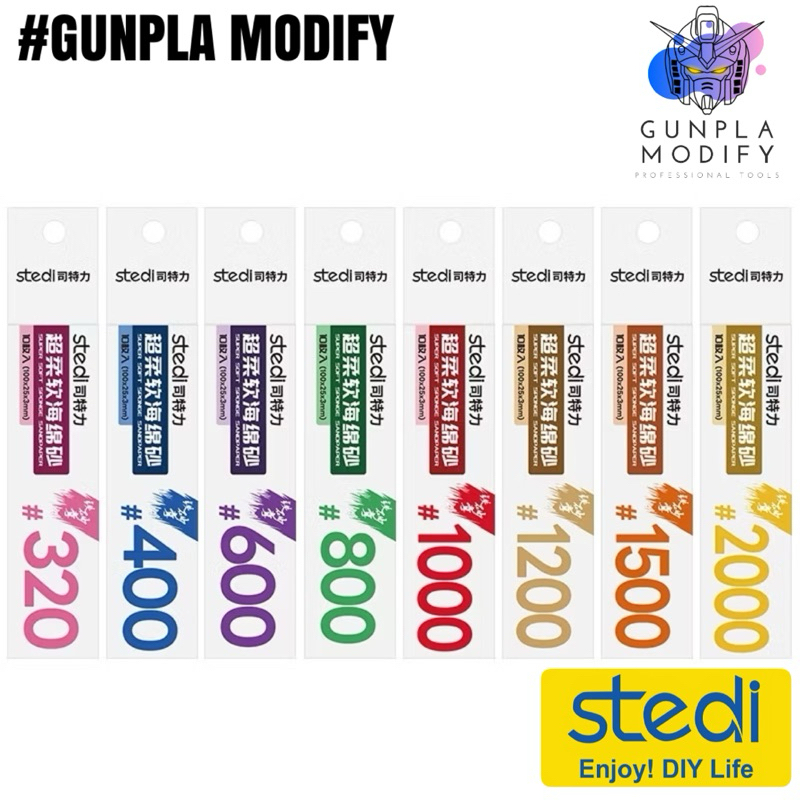 STEDI Super Soft Sanding Sponge ฟองน้ำกระดาษทรายแบบอ่อนพิเศษ จำนวน 10 ชิ้น