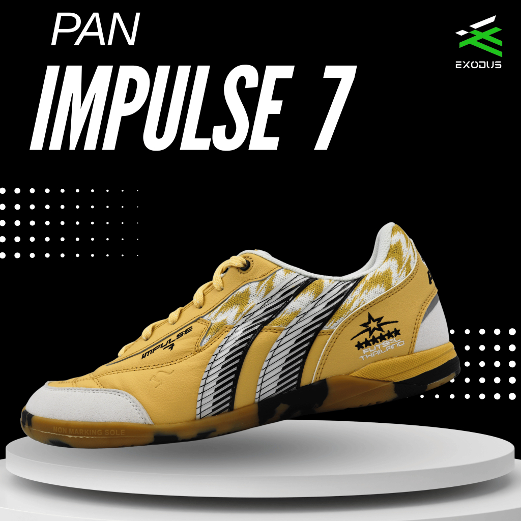PAN IMPULSE 7 รองเท้าฟุตซอลตัวท็อปหนังจิงโจ้ มีถุงและเชือกสำรองแถม
