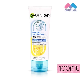 โฟมล้างหน้า การ์นิเย่ วิปโฟม สครับ Garnier Bright Complete / Vitamin C / Sakura Glow Face Wash Scrub 100 ml. / 150 ml.