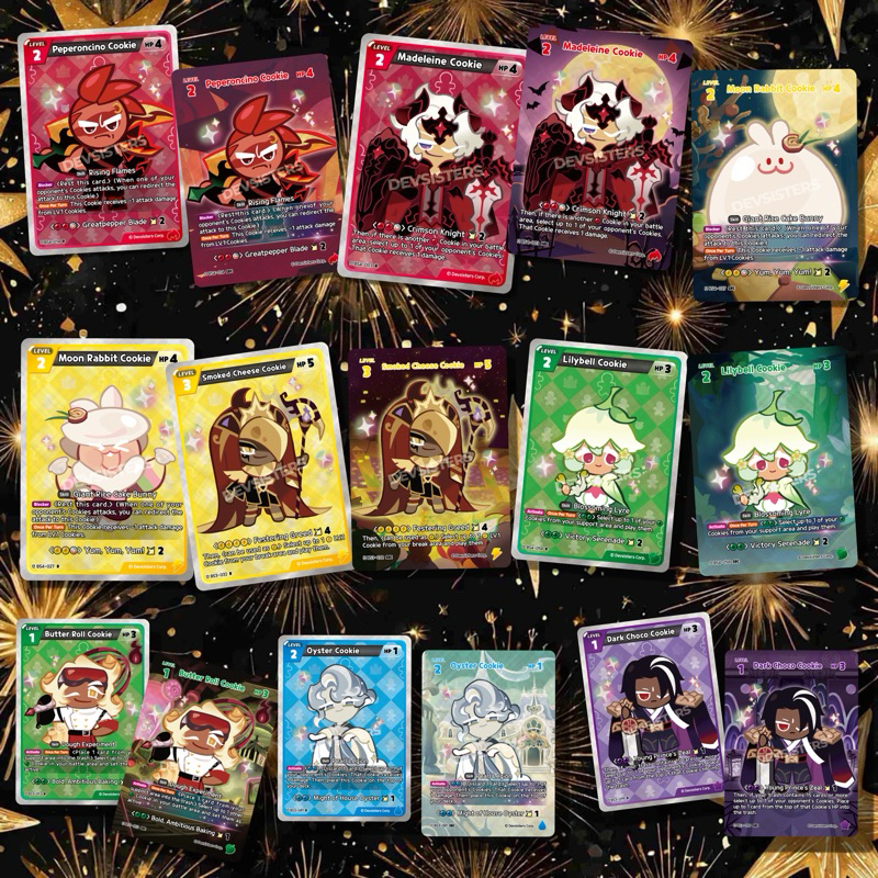 CookieRun ชุด Bs3-Bs4 ระดับ Rare/Sec ทุกสี ( Eng Ver. )