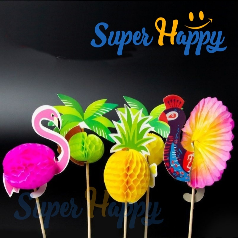 ไม้จิ้มค็อกเทล (Set 50 ชิ้น) ไม้จิ้มอาหารแฟนซี Fancy Cocktail Sticks ร่มคอกเทลสำหรับตกแต่งอาหาร