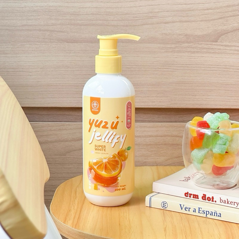 เจลลี่เซรั่ม สูตรมาส์กผิวญี่ปุ่น (นิวโรไลท์+AHA) Yuzu Jellify Super White Body Serum ปริมาณ 200 ml.