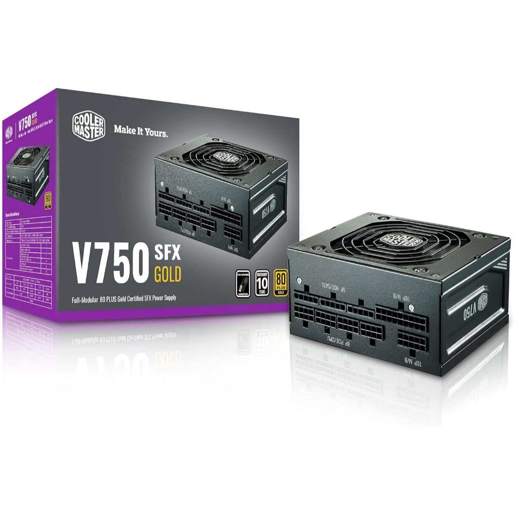 POWER SUPPLY COOLER MASTER V750 SFX GOLD 750W (80+ GOLD) ประกันศูนย์ พร้อมส่ง