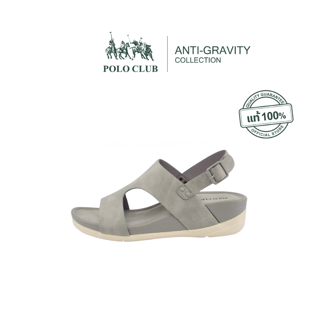 POLO CLUB รองเท้าแตะแบบสวม รุ่น AG-2772 สีน้ำตาล | รองเท้ารัดส้นผู้หญิง สูง 2 นิ้ว