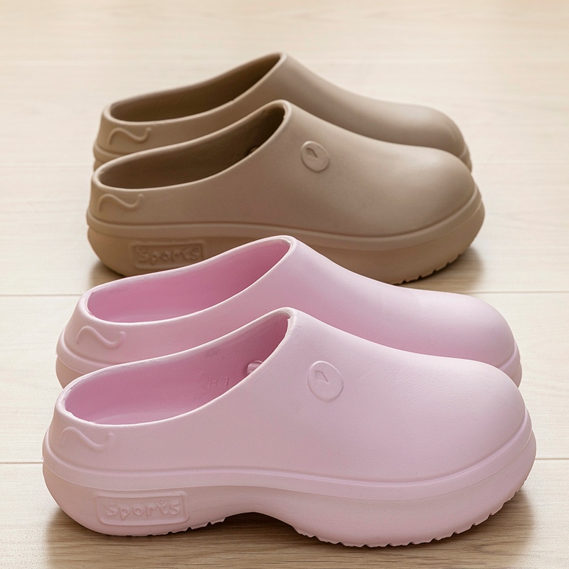 TIKP รองเท้าหัวโต 3.5cm เสริมส้น กันน้ำกันลื่น ผลิตจากยาง EVA ใส่สบาย น้ำหนักเบา ไม่อับชื้น