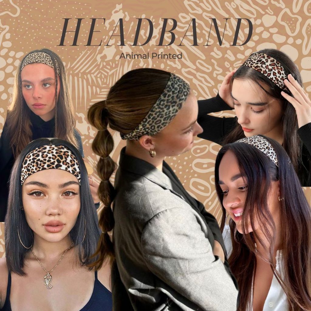 🐆พร้อมส่ง✨ผ้าคาดผมแบบยืดลายเสือ ลุคแม่เสือสาว กรามู - Leopard Printed Glamour Elastic Stretchy Headband 🐆