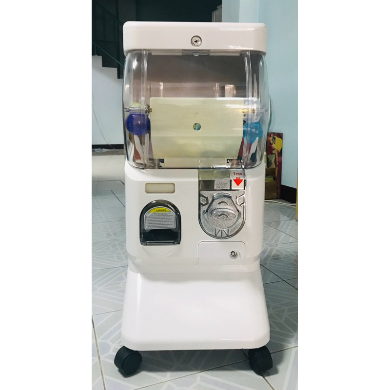 ตู้กาชาปอง ตู้หมุนไข่ ชั้นเดียว (สีขาว)❗️แถม 40 Token❗️- สำหรับคนออกบูธ ออกร้าน ขนย้ายสะดวก