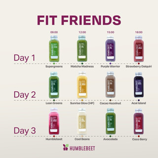สูตร Fit Friends น้ำผักผลไม้ โปรตีนสูง อยู่ท้อง 3-Day Smooth…