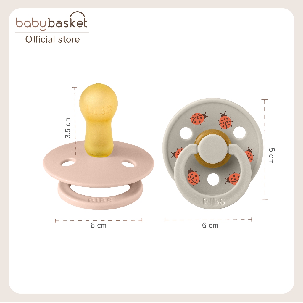 จุกหลอกทรงกลม Bibs Studio Collection Urban Garden Size 2 จุกหลอกยางธรรมชาติ 100% สำหรับเด็ก 6 เดือนขึ้นไป 1 แพ็ค 2 ชิิ้น - รูปที่ 5