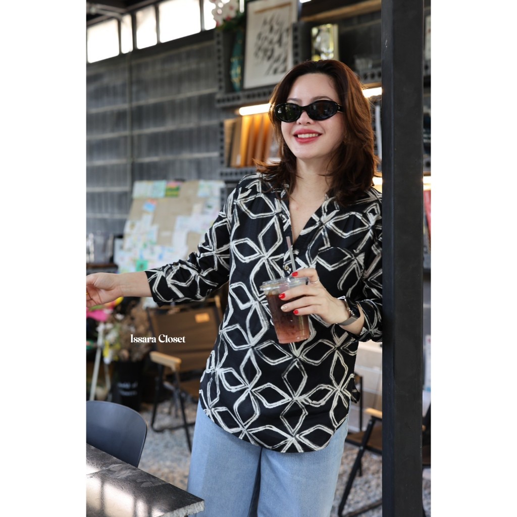 Long Shirt #ลายFrangipani
