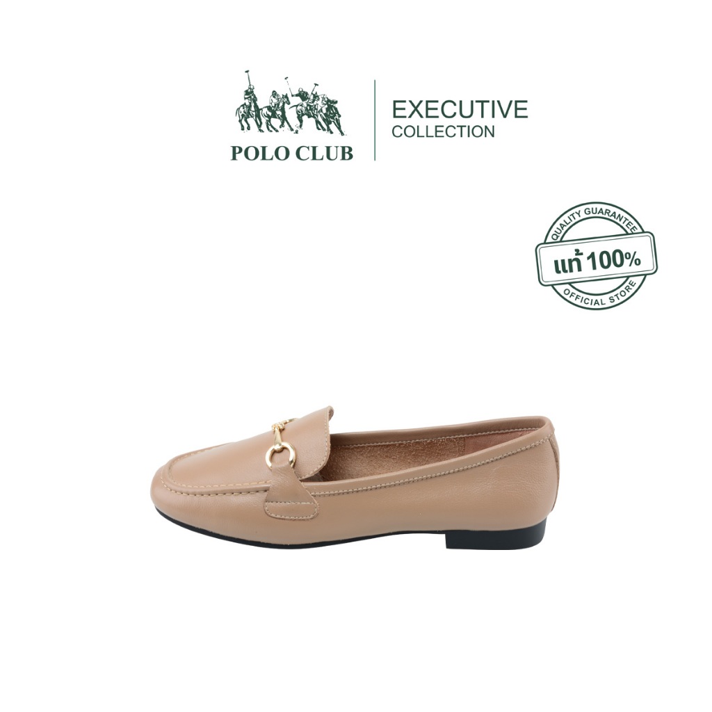 POLO CLUB รองเท้าหนัง รุ่น EX-1886 สีแทน | รองเท้าคัดชูผู้หญิง