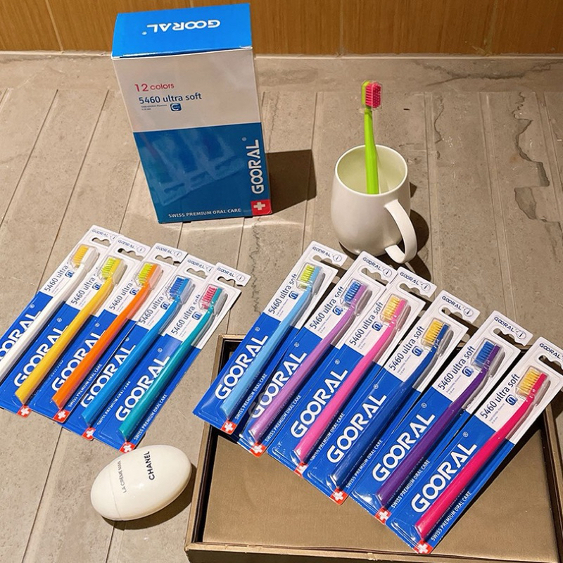 แปรงสีฟันขนนุ่ม GOORAL 5460 ultra soft ขนแปรงเล็ก นุ่ม ไม่บาดเหงือก 1 ชิ้น คละสี