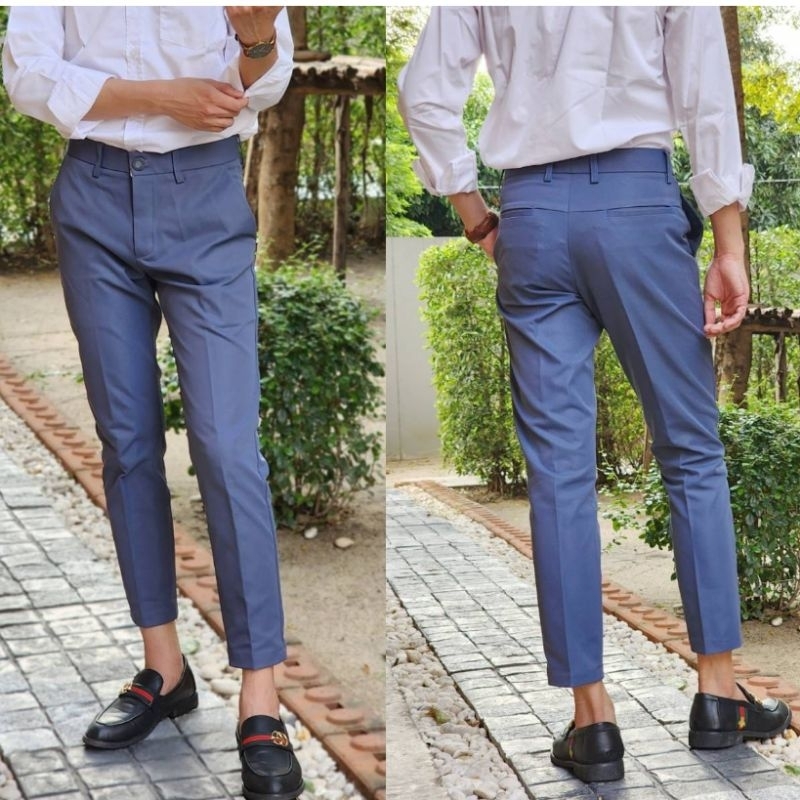 กางเกงสแล็คขาเต่อผ้าcotton spiness size28-29-30-31-32-33-34-35-36-38-40-42