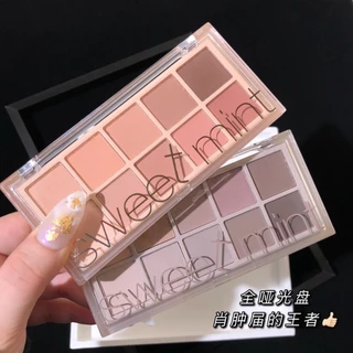 Sweet Mint อายแชโดว์พาเลท ชิมเมอร์ กันน้ํา เนื้อแมตต์ 10 สี ZP0105