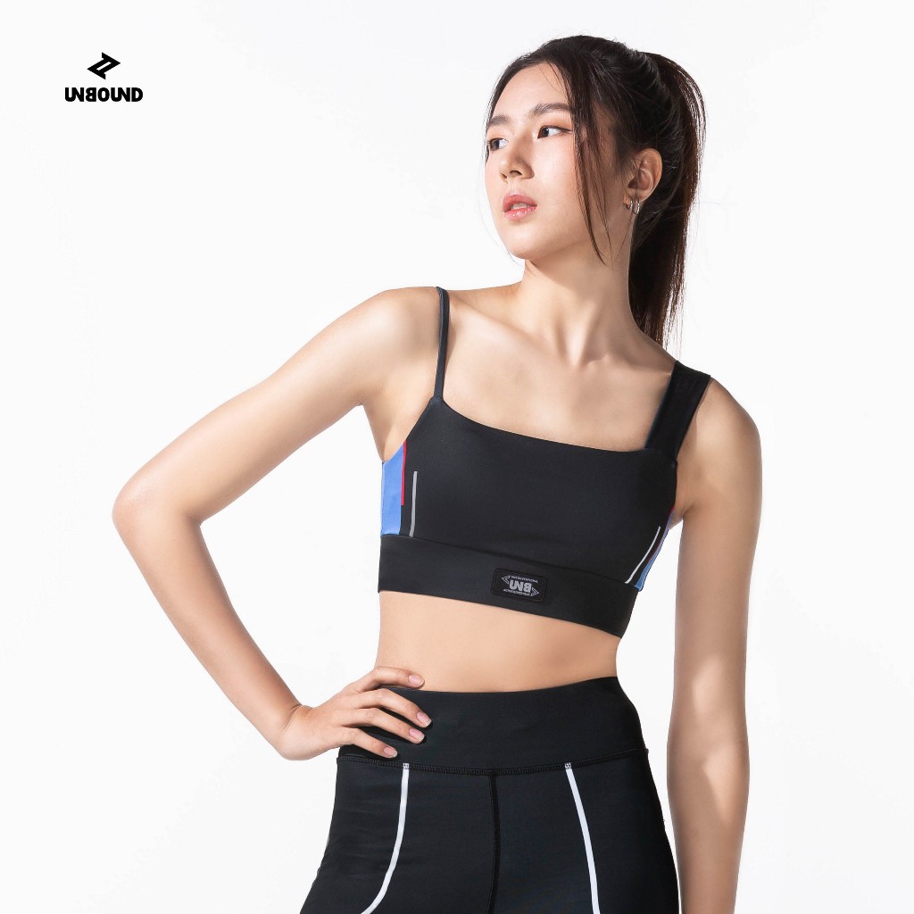 UNBOUND MARINE CAVE SPORT BRA  สปอร์ตบราผู้หญิง สีดำ พิมพ์ลาย