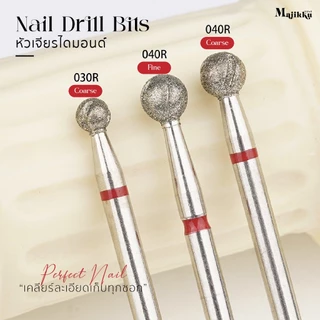 MAJIKKU หัวเจียรเล็บไดมอนด์ สไตล์รัสเซีย เคลียหน้าเล็บ Nail Drill Bits หัวเจียรหนังรัสเซีย เคลียหนัง