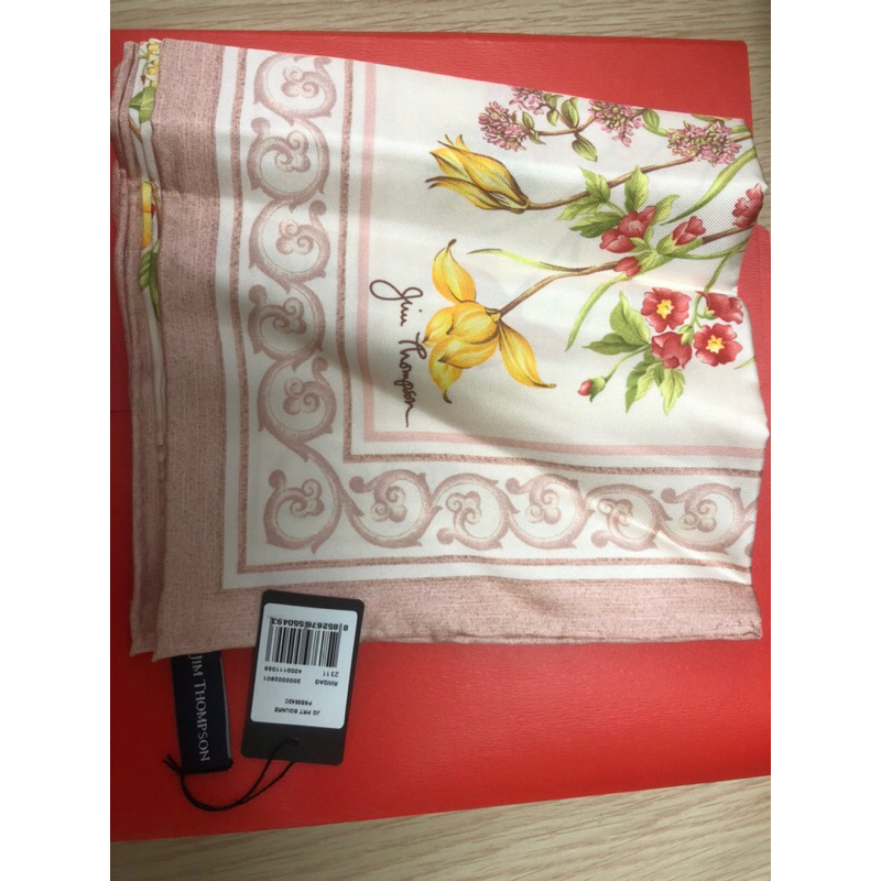 Jim Thompson scarf Thai Silk ผ้าพันคอ ผ้าไหม จิม 33x33 inches
