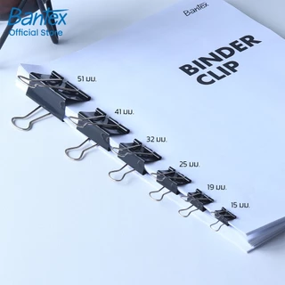 Bantex คลิปหนีบเอกสาร ขนาด 15/ 19/ 25/ 32/ 41มม 12ชิ้น/กล่อง คลิปหนีบ คลิปหนีบ2ขา Binder Clips