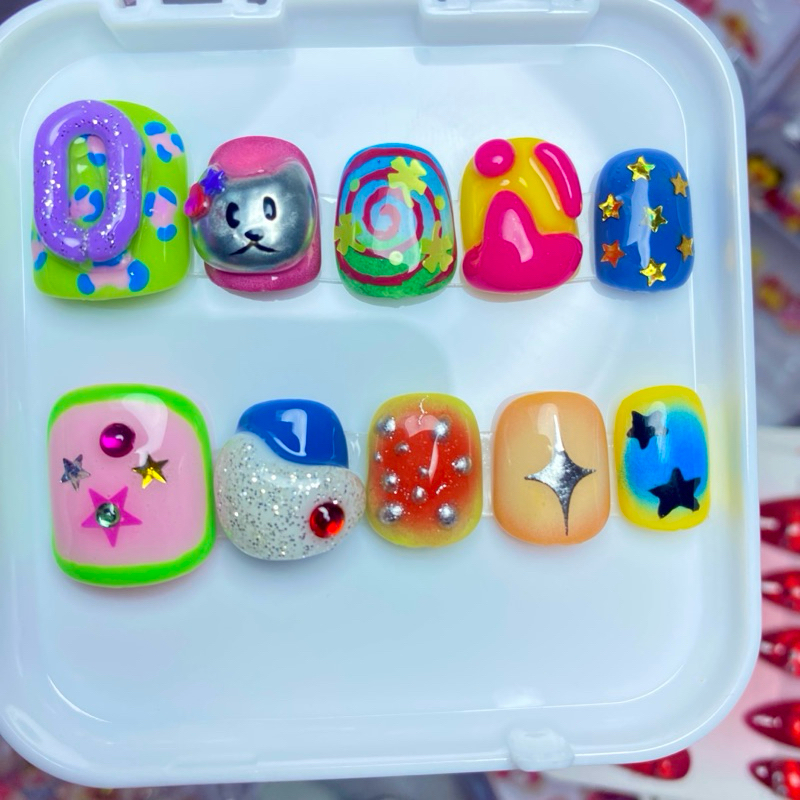 เล็บเจลสำเร็จรูป Gelboys Handmade ฟรีกล่อง อุปกรณ์