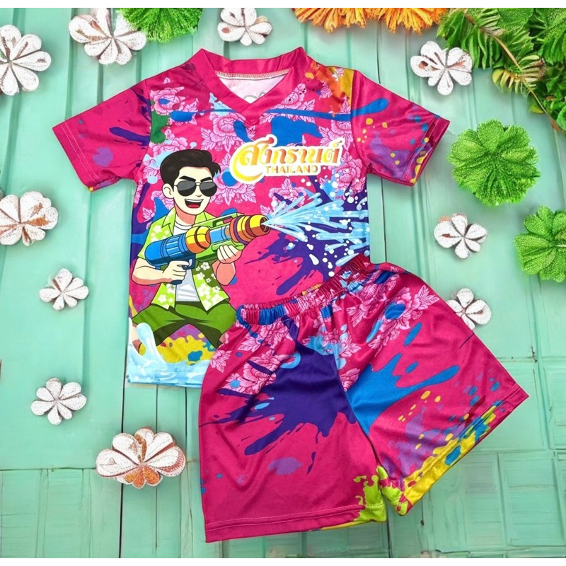 เสื้อสงกรานต์เด็กSongkran2026เสื้อยืดแห้งเร็วระบายอากาศได้เสื้อยืดบางมากเสื้อยืดพิเศษเสื้อยืดเทศกาล รูปที่ 4