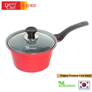 DREAM CHEF รุ่น Ecoramic หม้อด้ามเคลือบเซรามิก ลายหินอ่อน ขน…