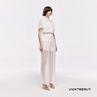 VICKTEERUT Re-Edition Pleated Sleeve Shirt เสื้อเชิ้ตแขนสั้น แขนพลีท